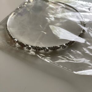 Elegant Silver Women's Jeweled Headband